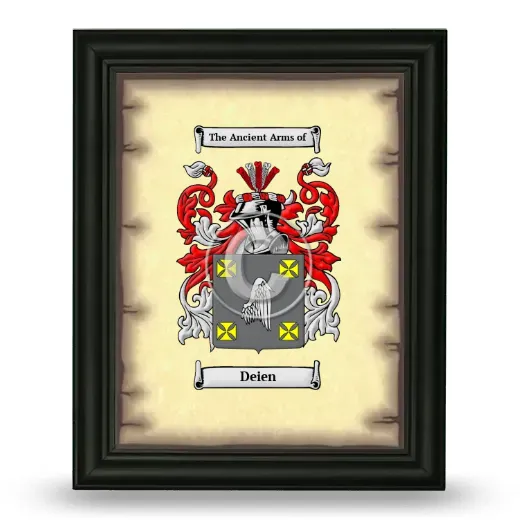 Deien Coat of Arms Framed - Black