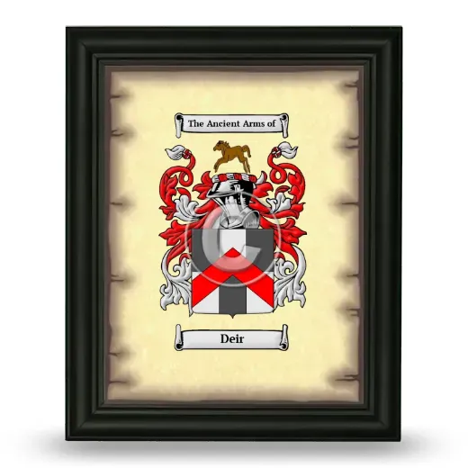 Deir Coat of Arms Framed - Black