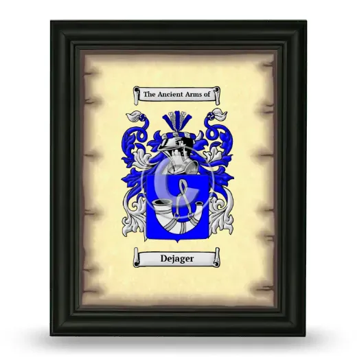 Dejager Coat of Arms Framed - Black