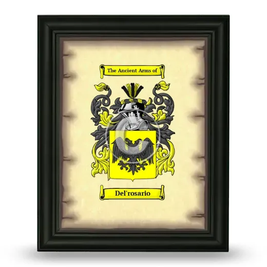 Del'rosario Coat of Arms Framed - Black