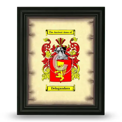 Delagandara Coat of Arms Framed - Black