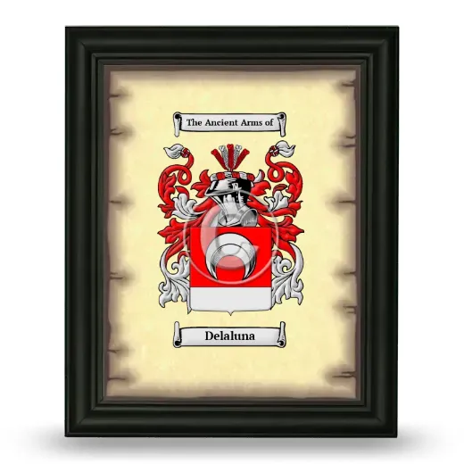 Delaluna Coat of Arms Framed - Black