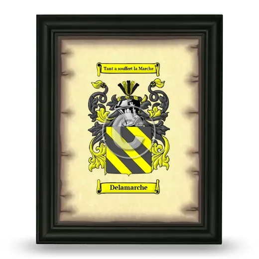 Delamarche Coat of Arms Framed - Black
