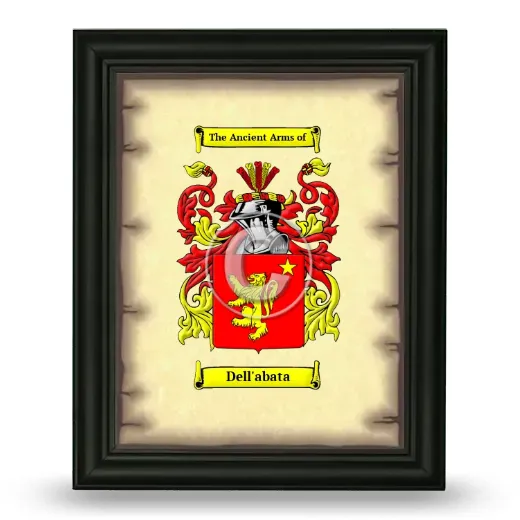 Dell'abata Coat of Arms Framed - Black