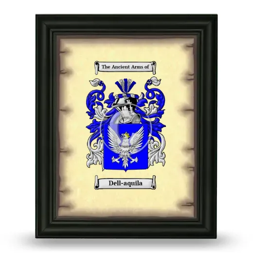 Dell-aquila Coat of Arms Framed - Black
