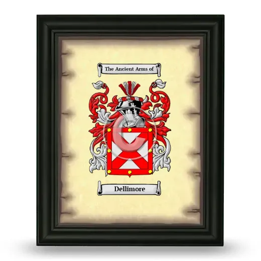 Dellimore Coat of Arms Framed - Black
