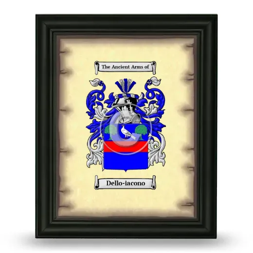 Dello-iacono Coat of Arms Framed - Black