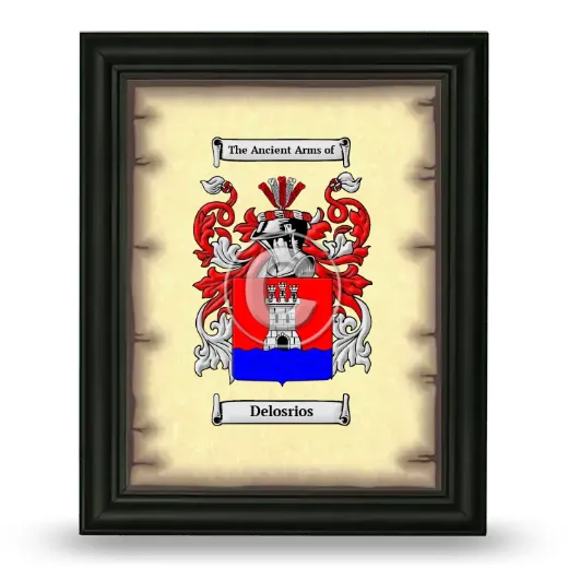 Delosrios Coat of Arms Framed - Black