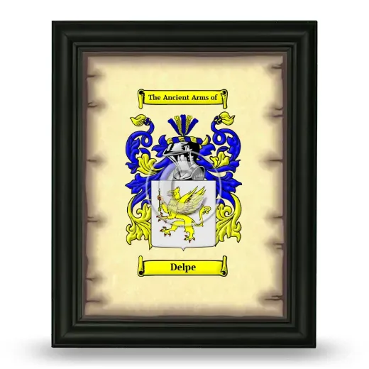 Delpe Coat of Arms Framed - Black