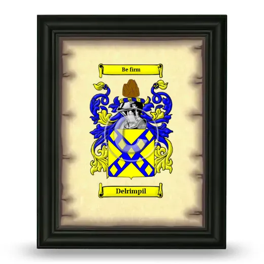 Delrimpil Coat of Arms Framed - Black