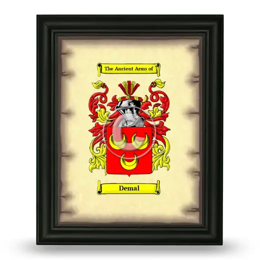 Demal Coat of Arms Framed - Black