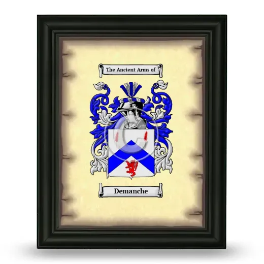 Demanche Coat of Arms Framed - Black