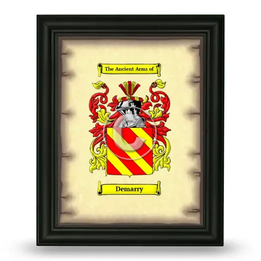 Demarry Coat of Arms Framed - Black
