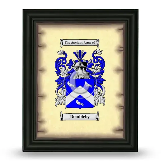 Dembleby Coat of Arms Framed - Black