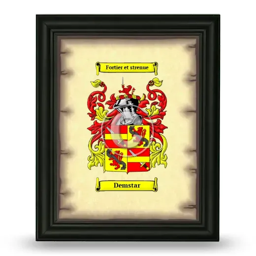 Demstar Coat of Arms Framed - Black