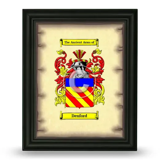 Denford Coat of Arms Framed - Black