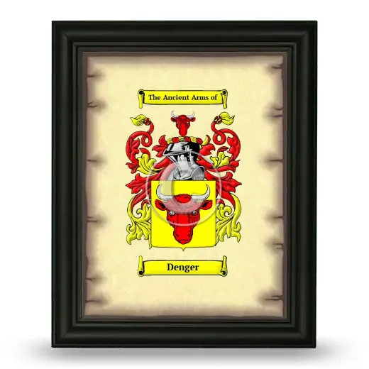 Denger Coat of Arms Framed - Black