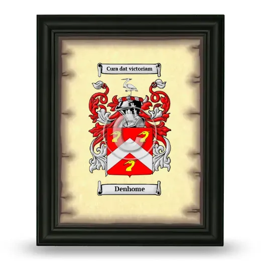 Denhome Coat of Arms Framed - Black