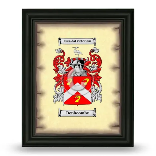 Denhoombe Coat of Arms Framed - Black