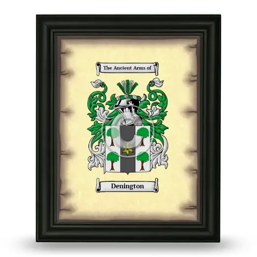 Denington Coat of Arms Framed - Black