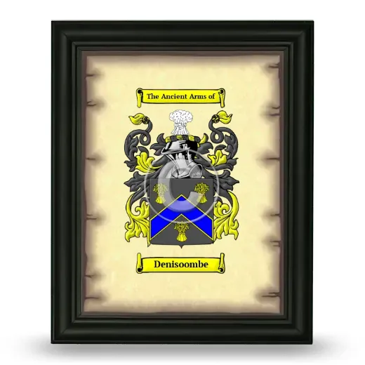 Denisoombe Coat of Arms Framed - Black