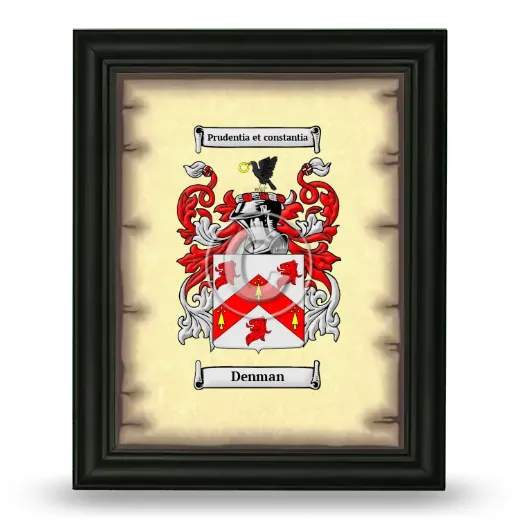 Denman Coat of Arms Framed - Black