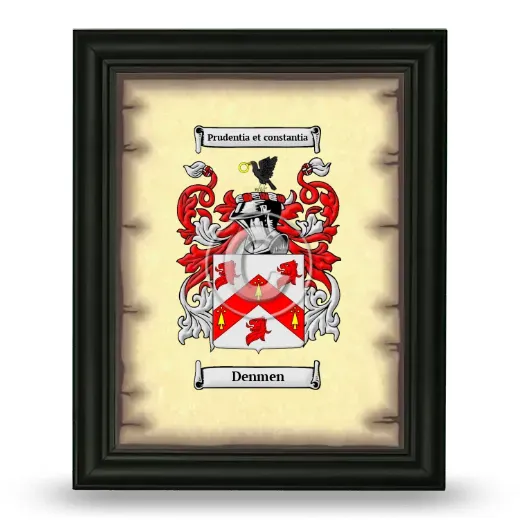 Denmen Coat of Arms Framed - Black