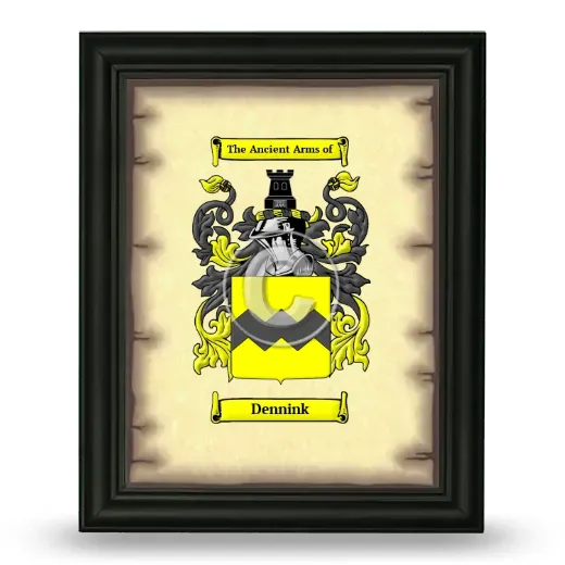 Dennink Coat of Arms Framed - Black