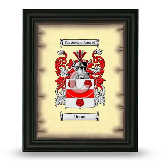 Denot Coat of Arms Framed - Black