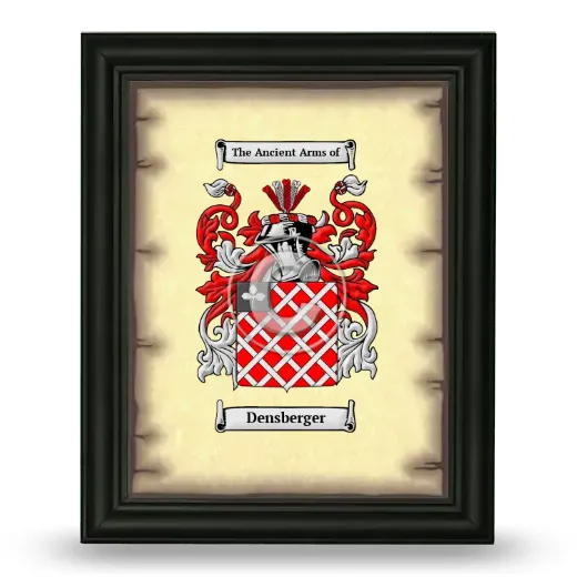 Densberger Coat of Arms Framed - Black