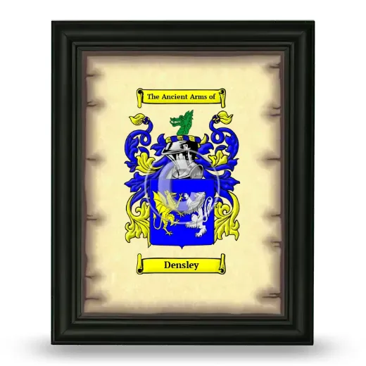 Densley Coat of Arms Framed - Black