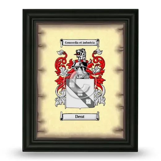 Dent Coat of Arms Framed - Black