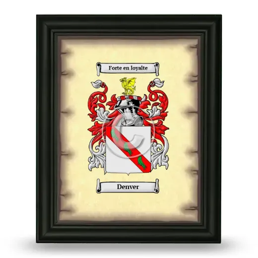 Denver Coat of Arms Framed - Black