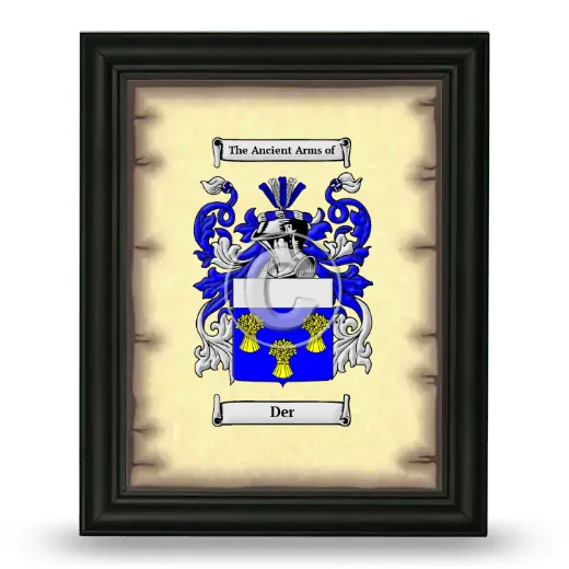 Der Coat of Arms Framed - Black