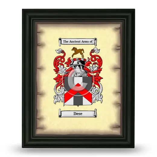 Dere Coat of Arms Framed - Black