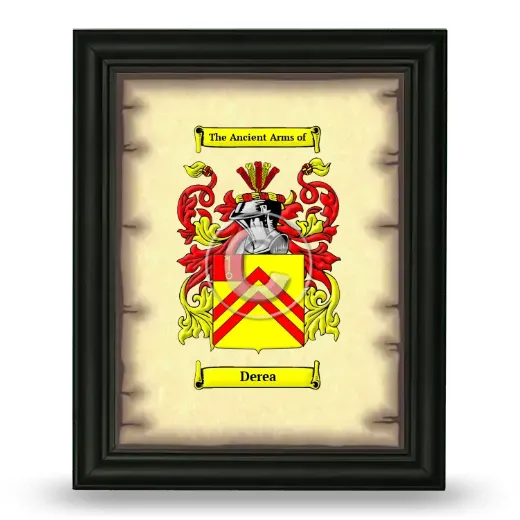 Derea Coat of Arms Framed - Black