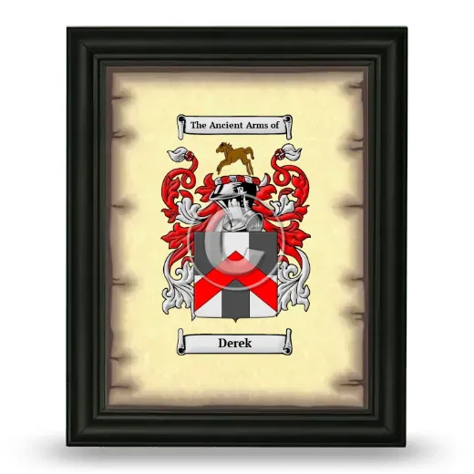 Derek Coat of Arms Framed - Black