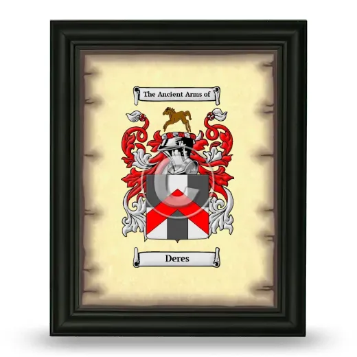 Deres Coat of Arms Framed - Black