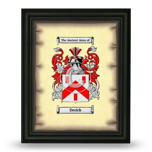 Derick Coat of Arms Framed - Black