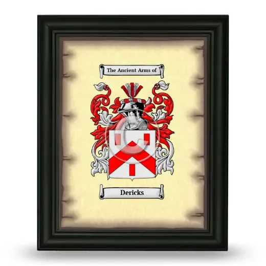Dericks Coat of Arms Framed - Black