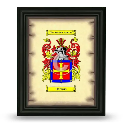 Derivas Coat of Arms Framed - Black