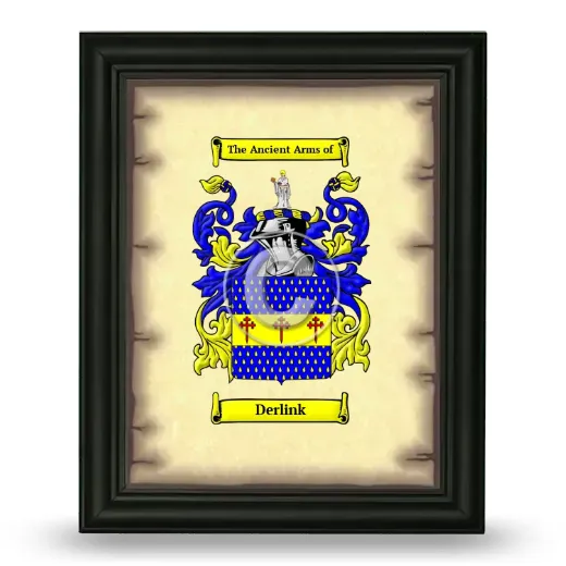 Derlink Coat of Arms Framed - Black
