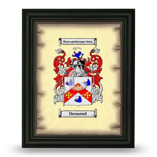 Dermend Coat of Arms Framed - Black