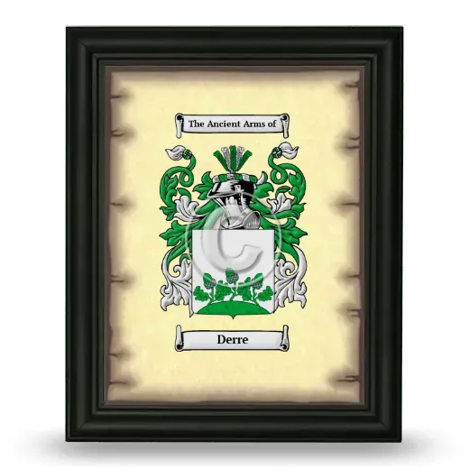Derre Coat of Arms Framed - Black