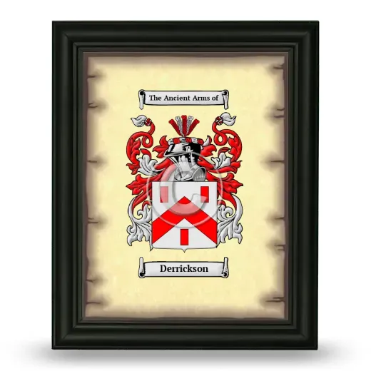 Derrickson Coat of Arms Framed - Black
