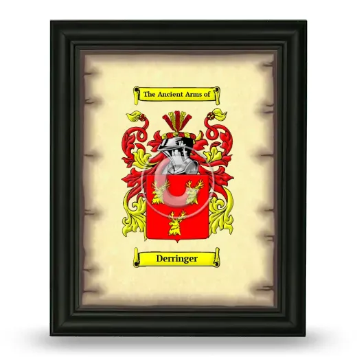 Derringer Coat of Arms Framed - Black