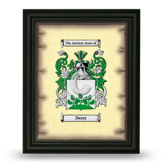 Derry Coat of Arms Framed - Black