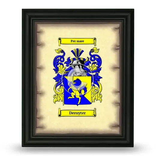 Deruyter Coat of Arms Framed - Black