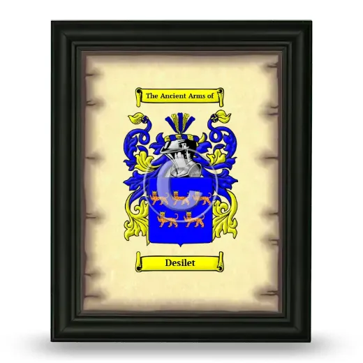 Desilet Coat of Arms Framed - Black