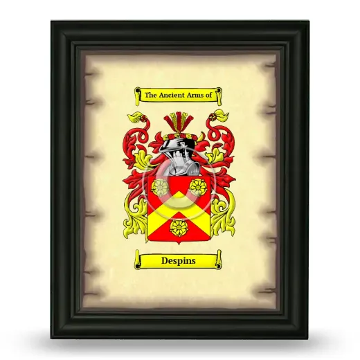 Despins Coat of Arms Framed - Black